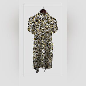 Diane von Furstenberg 100% Silk Shirt Dress – Graphic Print
